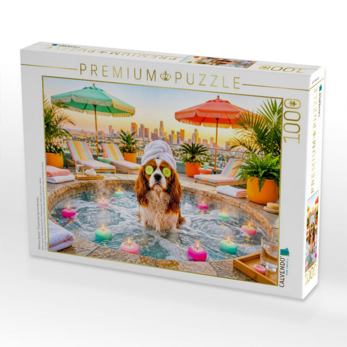 Wellness Spaniel – Entspanntes Spa Hundemotiv - CALVENDO Foto-Puzzle'