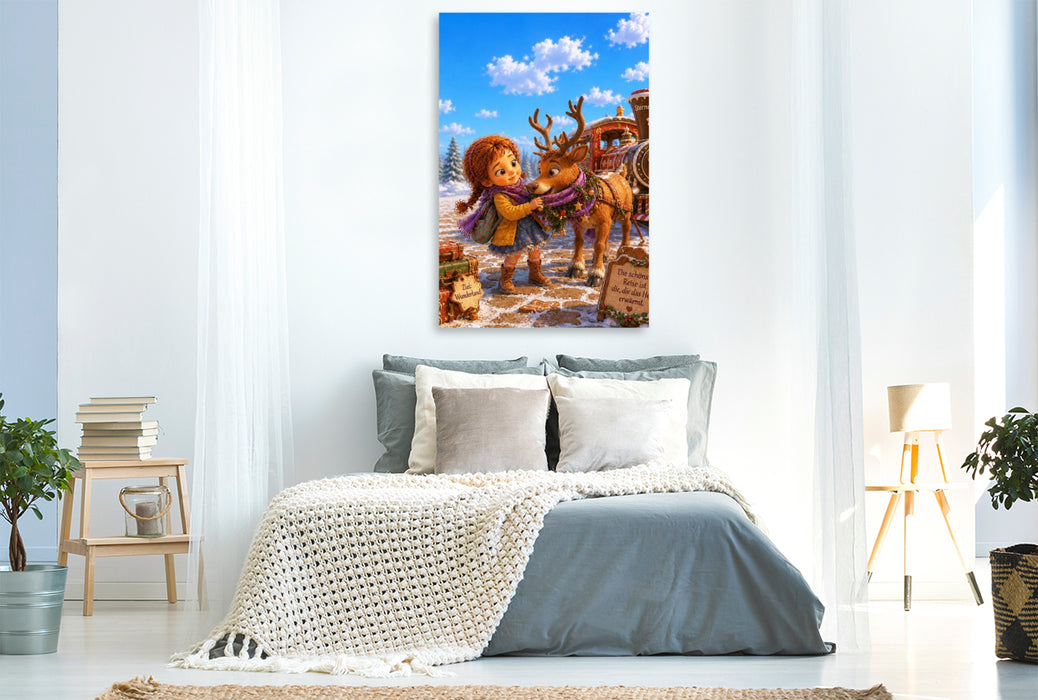 Premium Textil-Leinwand Der Sternexpress
