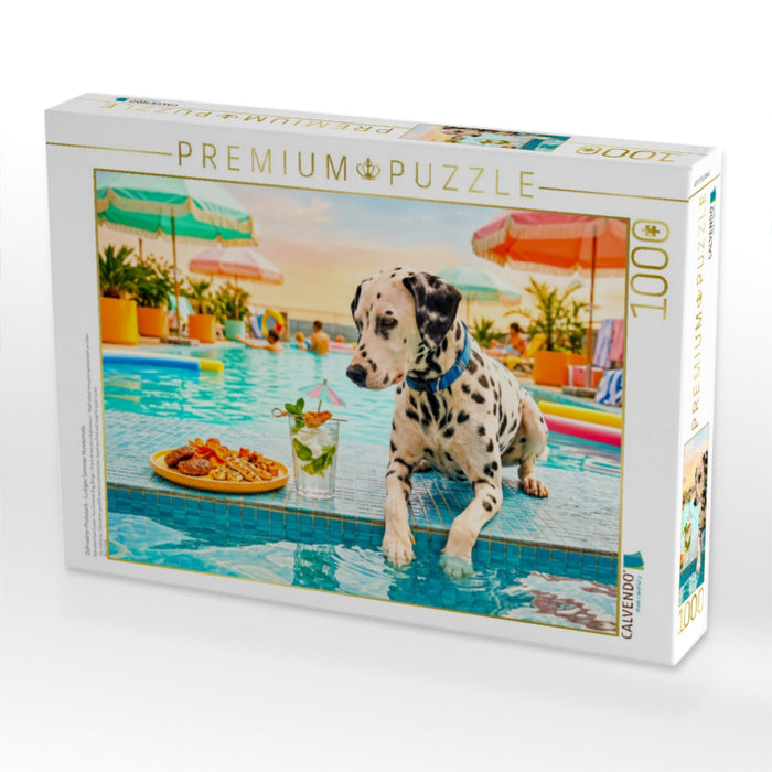 Dalmatiner Poolsnack - Lustiges Sommer Hundemotiv - CALVENDO Foto-Puzzle'