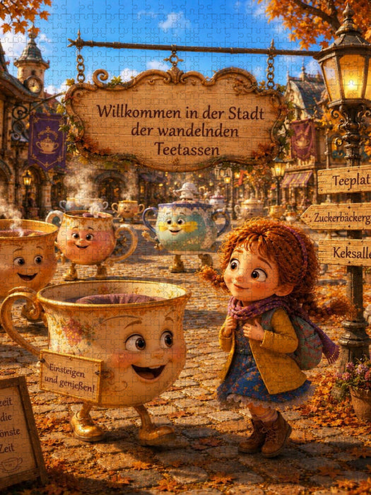 Die fröhlichen Teetassen - CALVENDO Foto-Puzzle'