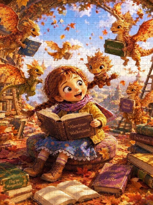 Die Drachenbibliothek - CALVENDO Foto-Puzzle'
