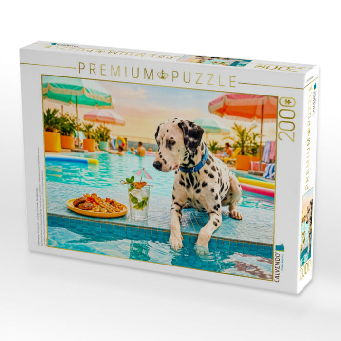 Dalmatiner Poolsnack - Lustiges Sommer Hundemotiv - CALVENDO Foto-Puzzle'