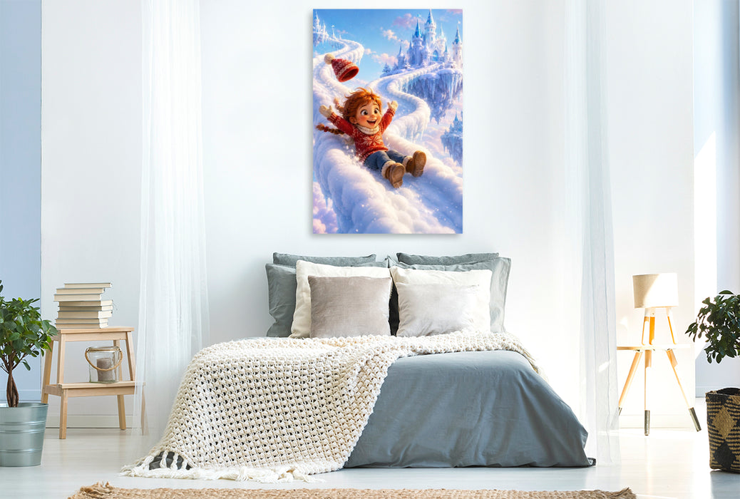 Premium Textil-Leinwand Lottis eisiges Abenteuer
