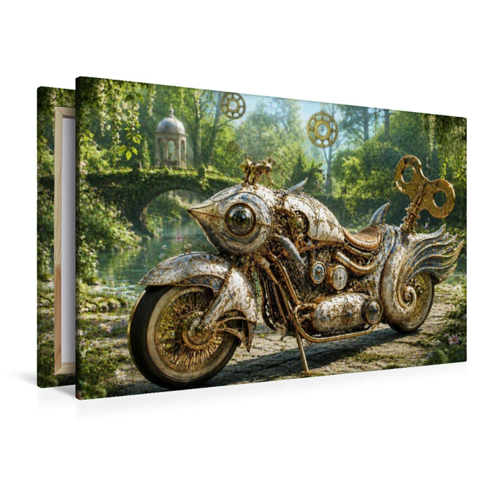 Premium Textil-Leinwand Der Goldene Koi
