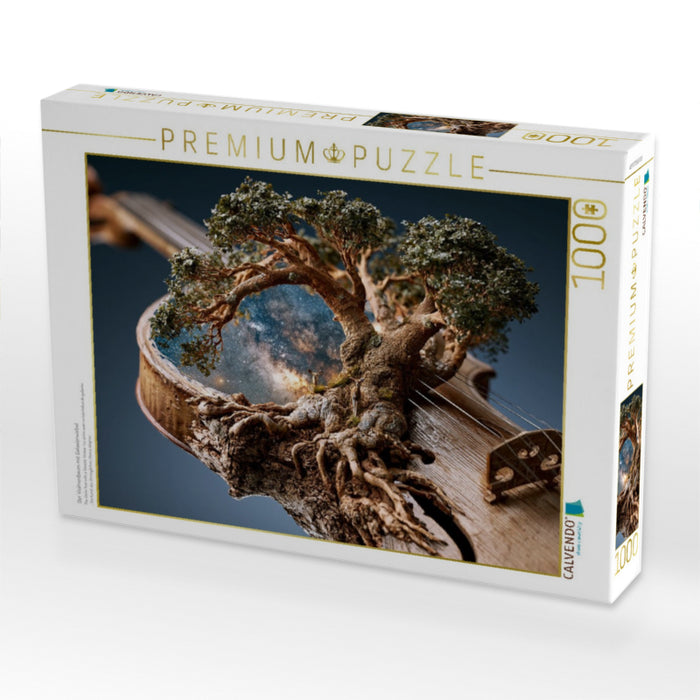Der Violinenbaum mit Galaxienwirbel - CALVENDO Foto-Puzzle'