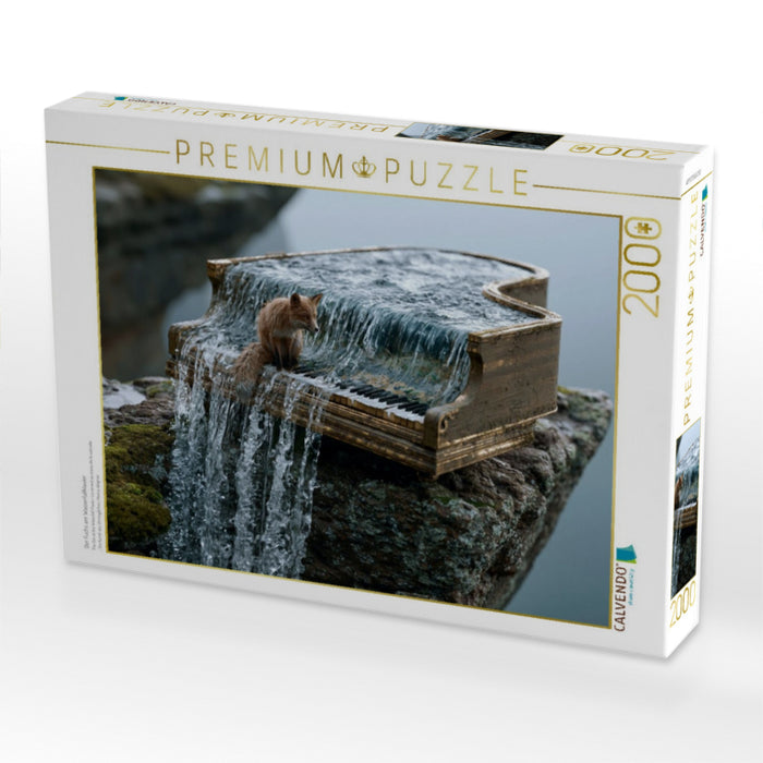 Der Fuchs am Wasserfallklavier - CALVENDO Foto-Puzzle'