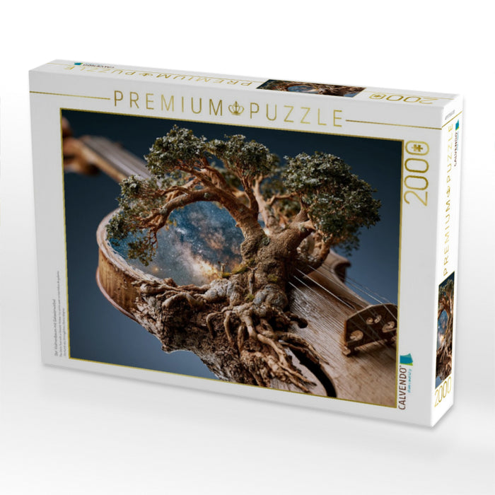 Der Violinenbaum mit Galaxienwirbel - CALVENDO Foto-Puzzle'