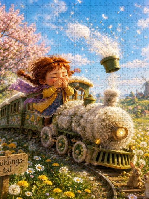 Fahrt durchs Frühlingstal - CALVENDO Foto-Puzzle'