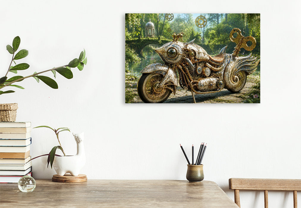 Premium Textil-Leinwand Der Goldene Koi