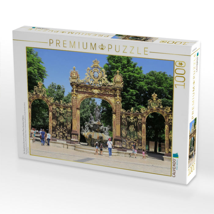 Der Amphitrite-Brunnen auf dem Place Stanislas in Nancy - CALVENDO Foto-Puzzle'
