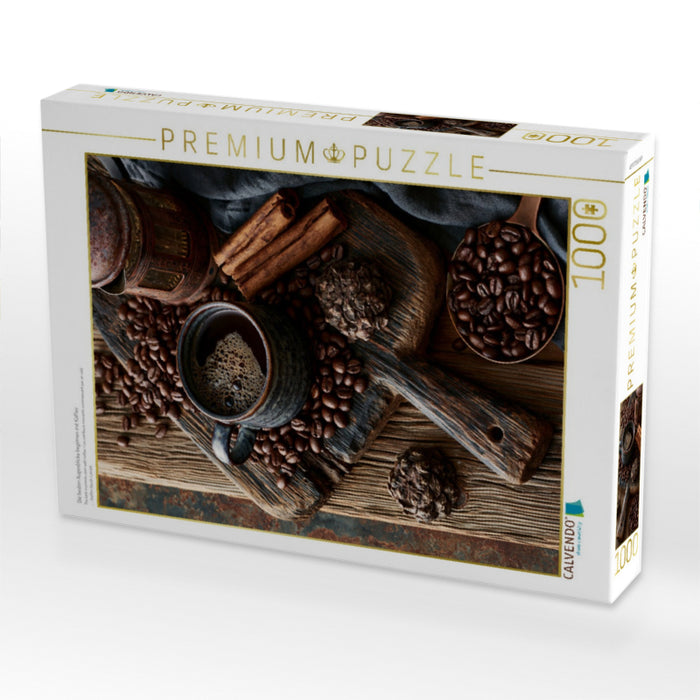 Die besten Augenblicke beginnen mit Kaffee - CALVENDO Foto-Puzzle'