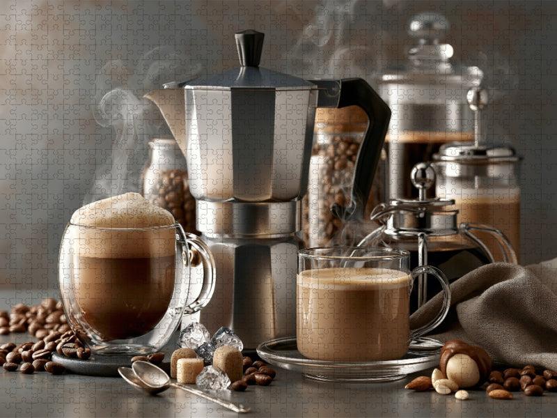 Die schönsten Momente duften nach Kaffee - CALVENDO Foto-Puzzle'