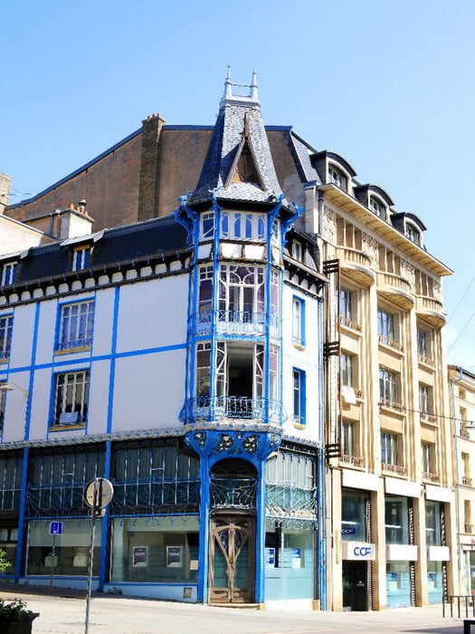 Wohn- und Geschäftshaus, Rue Bénit in Nancy - CALVENDO Foto-Puzzle'