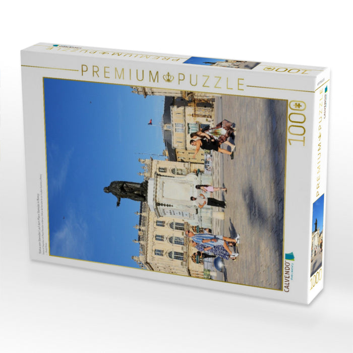 Statue von Stanislas I. auf dem Place Stanislas in Nancy - CALVENDO Foto-Puzzle'