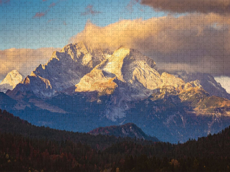 Wettersteingebirge im Sonnenaufgang - CALVENDO Foto-Puzzle'