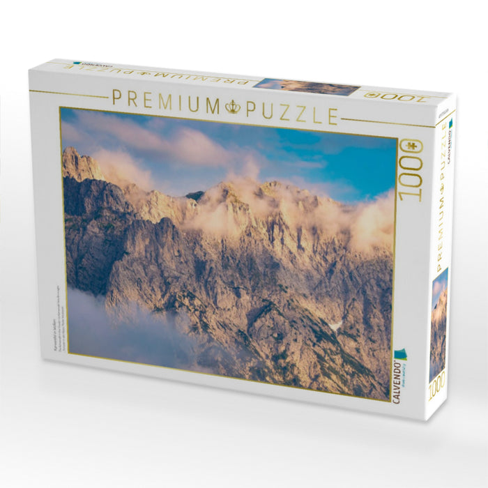 Karwendel in Wolken - CALVENDO Foto-Puzzle'
