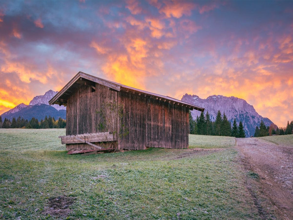 Sonnenaufgang in Krün - CALVENDO Foto-Puzzle'