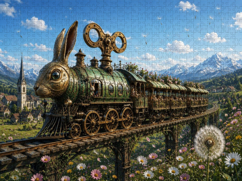 Die Hasenbahn - CALVENDO Foto-Puzzle'