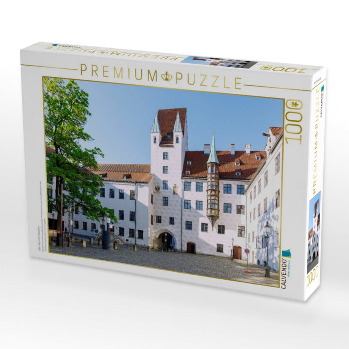 Alter Hof mit Holzerker - CALVENDO Foto-Puzzle'