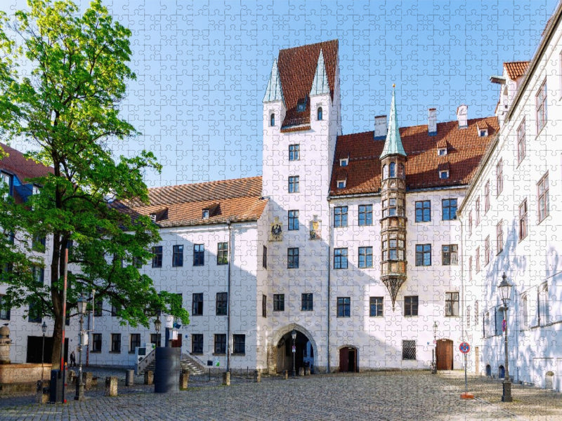 Alter Hof mit Holzerker - CALVENDO Foto-Puzzle'