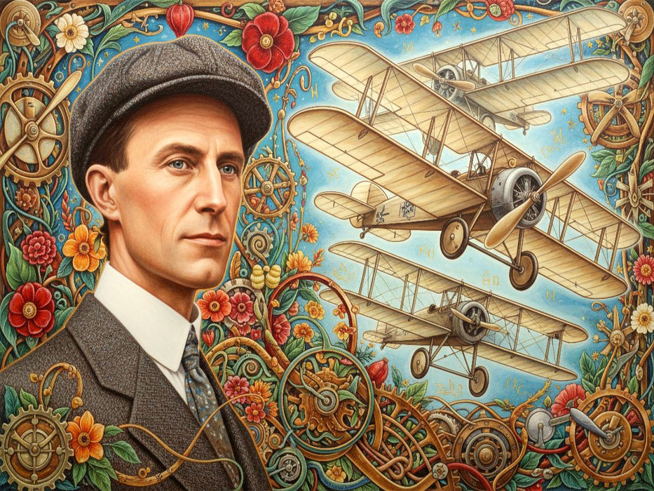 Wilbur Wright (1867–1912) US-amerikanischer Flugpionier - CALVENDO Foto-Puzzle'