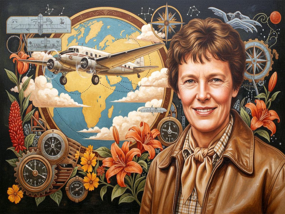 Amelia Earhart (1897– 1937) amerikanische Pilotin - CALVENDO Foto-Puzzle'