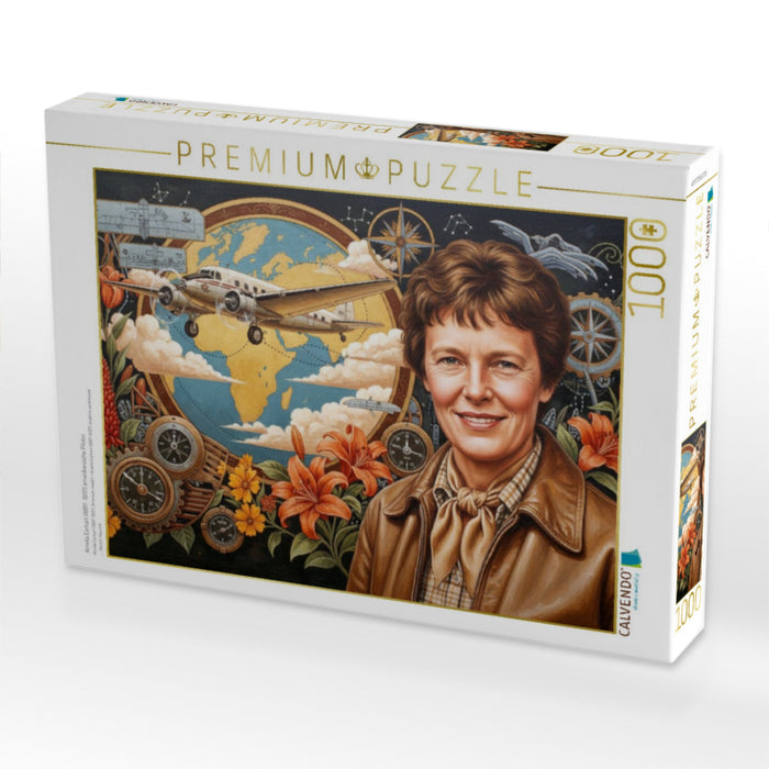 Amelia Earhart (1897– 1937) amerikanische Pilotin - CALVENDO Foto-Puzzle'