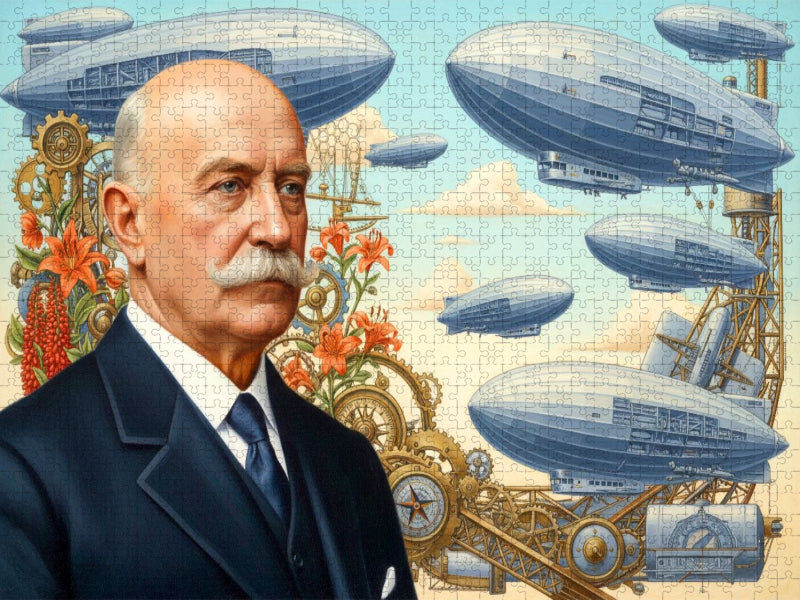 Ferdinand von Zeppelin (1838–1917) Deutscher Flugpionier - CALVENDO Foto-Puzzle'