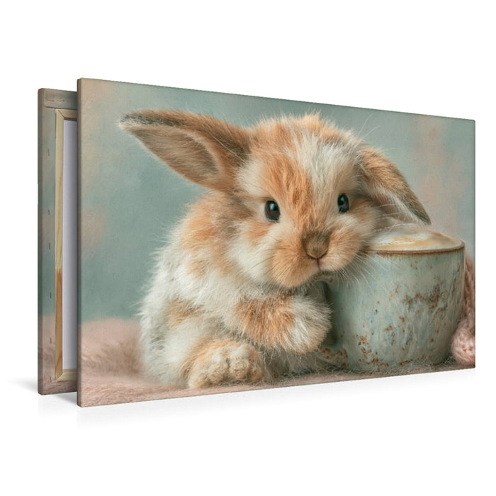 Premium Textil-Leinwand Ein Motiv aus dem Kalender Kaffee macht glücklich
