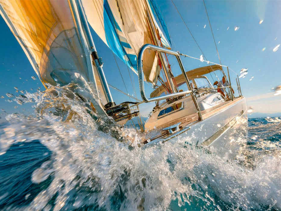 Dynamik pur – wenn das Segel den Wind einfängt - CALVENDO Foto-Puzzle'