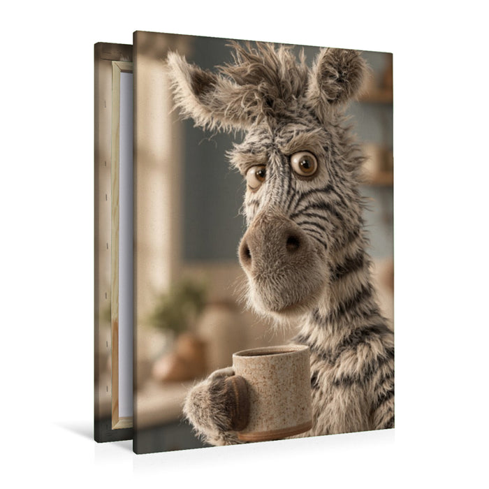 Premium Textil-Leinwand Ein Motiv aus dem Kalender Lust auf Kaffee Spaß