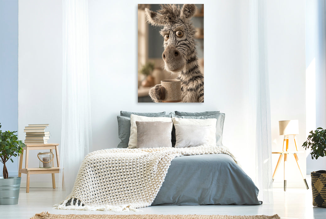 Premium Textil-Leinwand Ein Motiv aus dem Kalender Lust auf Kaffee Spaß