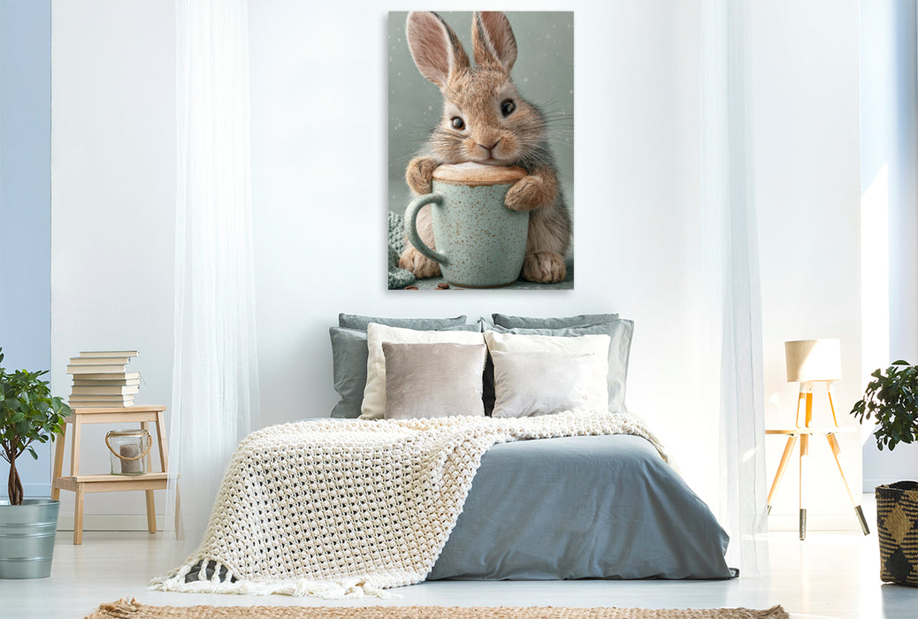 Premium Textil-Leinwand Ein Motiv aus dem Kalender Lust auf Kaffee Spaß