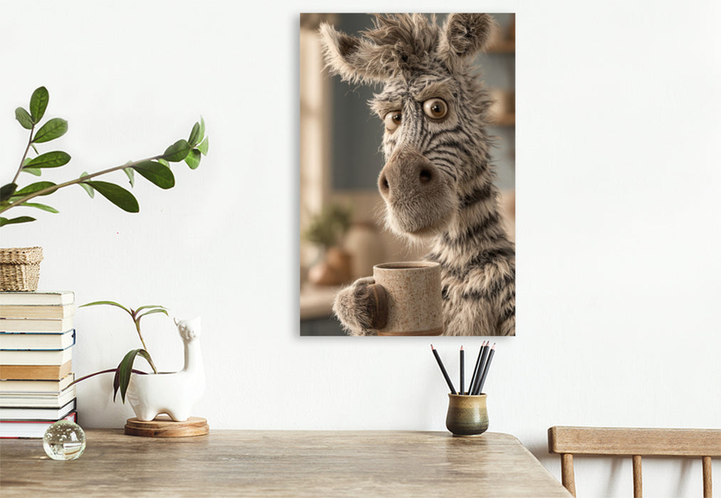 Premium Textil-Leinwand Ein Motiv aus dem Kalender Lust auf Kaffee Spaß