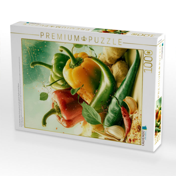 In leuchtenden Farben, frisch, geschmort oder gekocht, Paprika sind ein Renner - CALVENDO Foto-Puzzle'