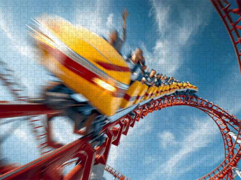 Mutige im Moment des Fliegens - CALVENDO Foto-Puzzle'