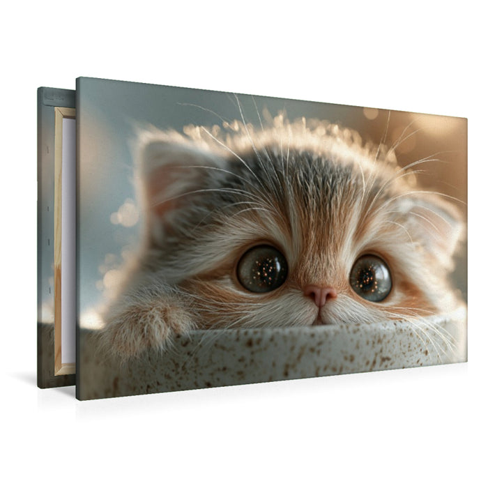 Premium Textil-Leinwand Ein Motiv aus dem Kalender Kaffee macht glücklich