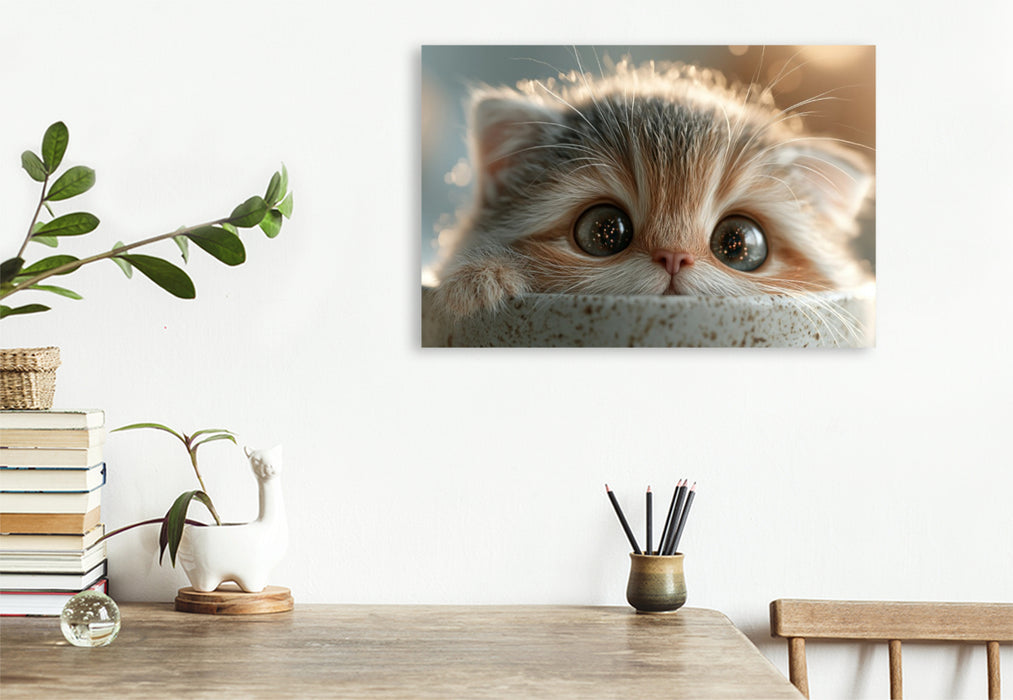 Premium Textil-Leinwand Ein Motiv aus dem Kalender Kaffee macht glücklich