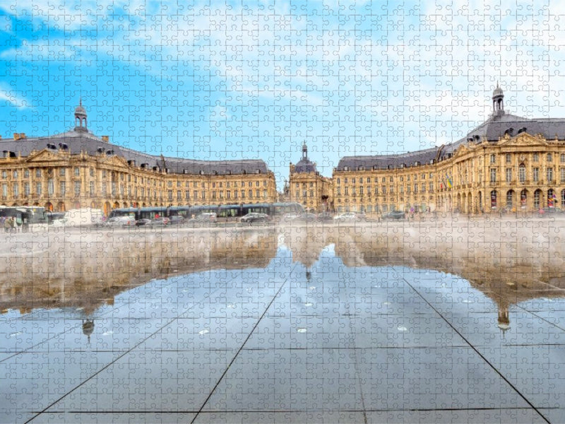 Das Reflektionsbecken de la Bourse - CALVENDO Foto-Puzzle'