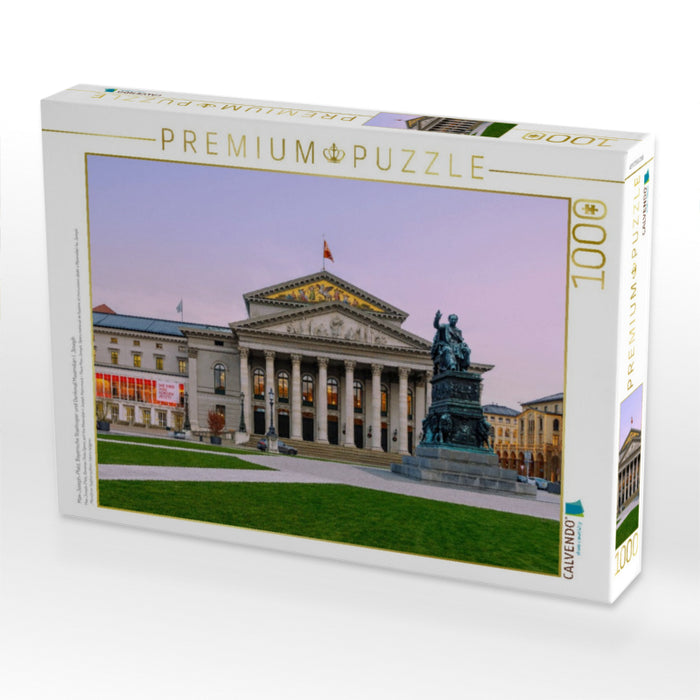 Max-Joseph-Platz, Bayerische Staatsoper und Denkmal Maximilian I. Joseph - CALVENDO Foto-Puzzle'
