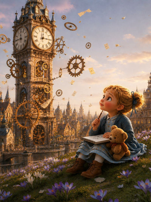Die Uhr der Wunderstadt - CALVENDO Foto-Puzzle'