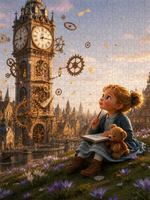 Die Uhr der Wunderstadt - CALVENDO Foto-Puzzle'