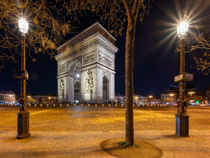 Arc de Triomphe bei Nacht - CALVENDO Foto-Puzzle'