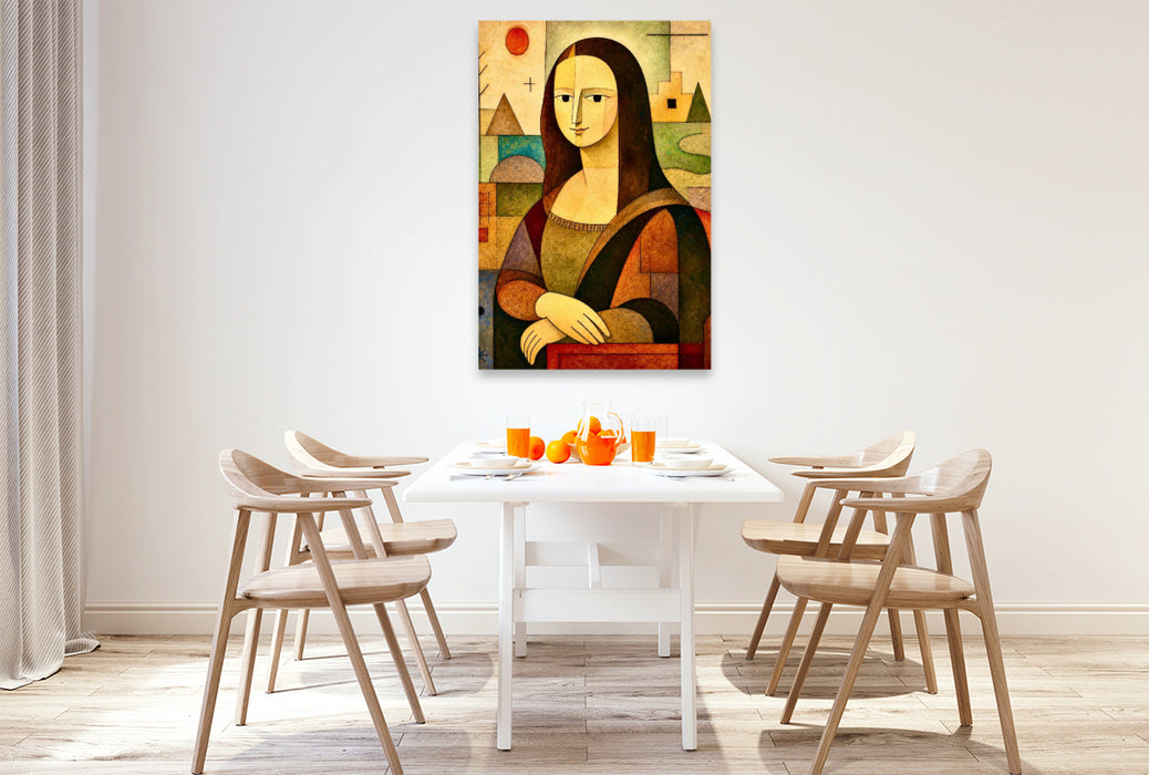 Premium Textil-Leinwand Mona Lisa