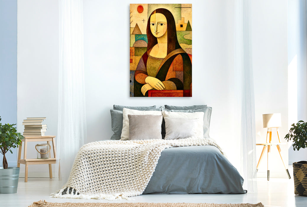 Premium Textil-Leinwand Mona Lisa