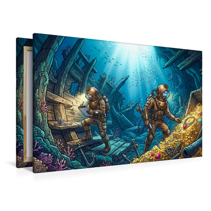 Premium Textil-Leinwand Der Schatz der Galeone