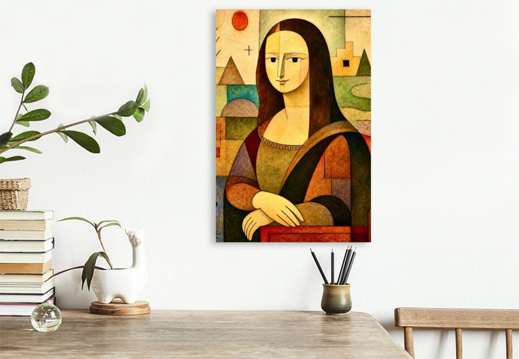 Premium Textil-Leinwand Mona Lisa