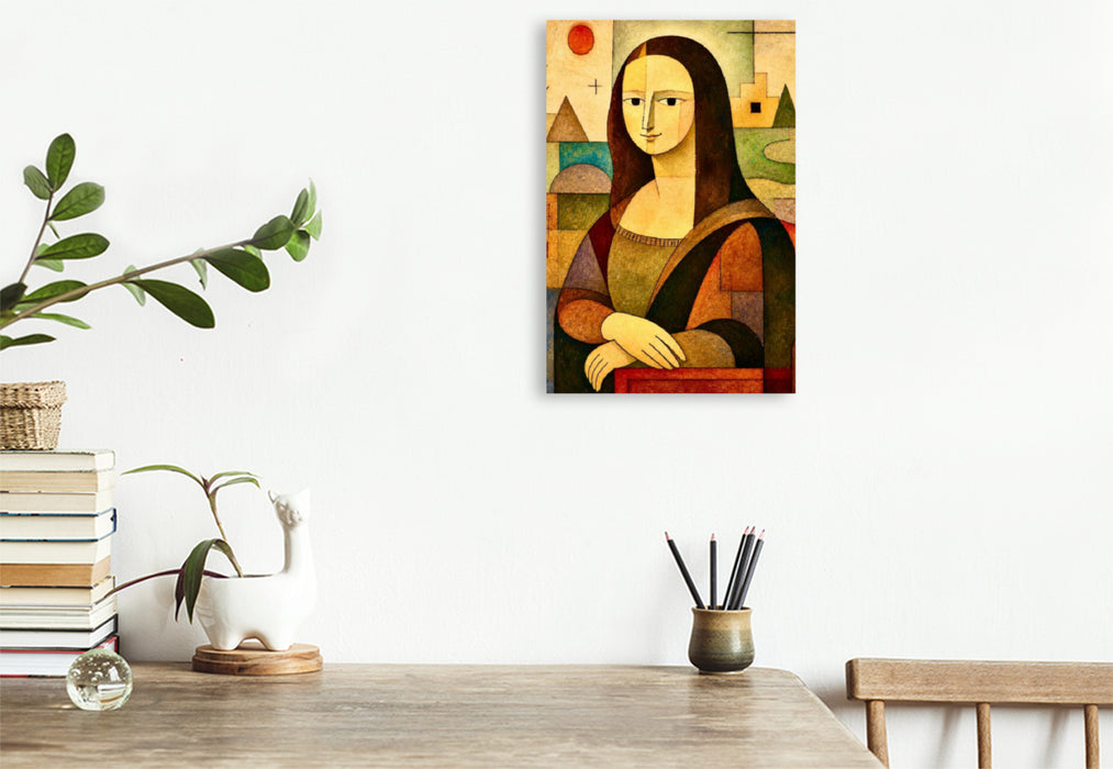 Premium Textil-Leinwand Mona Lisa
