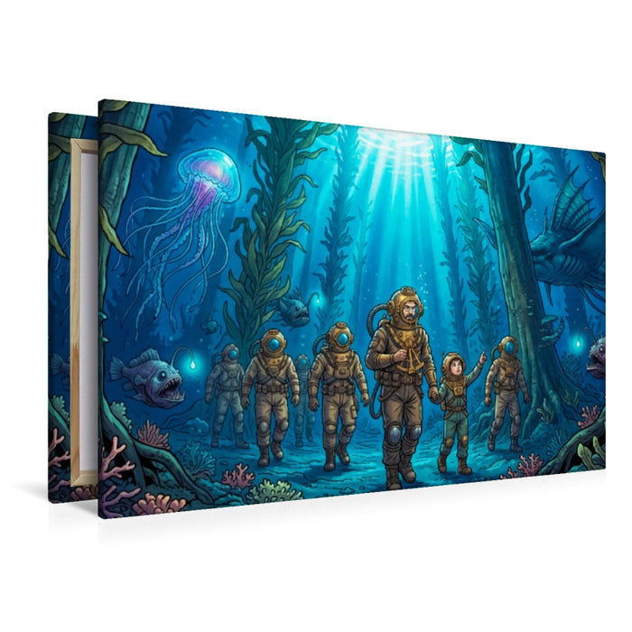 Premium Textil-Leinwand Der Unterwasserwald