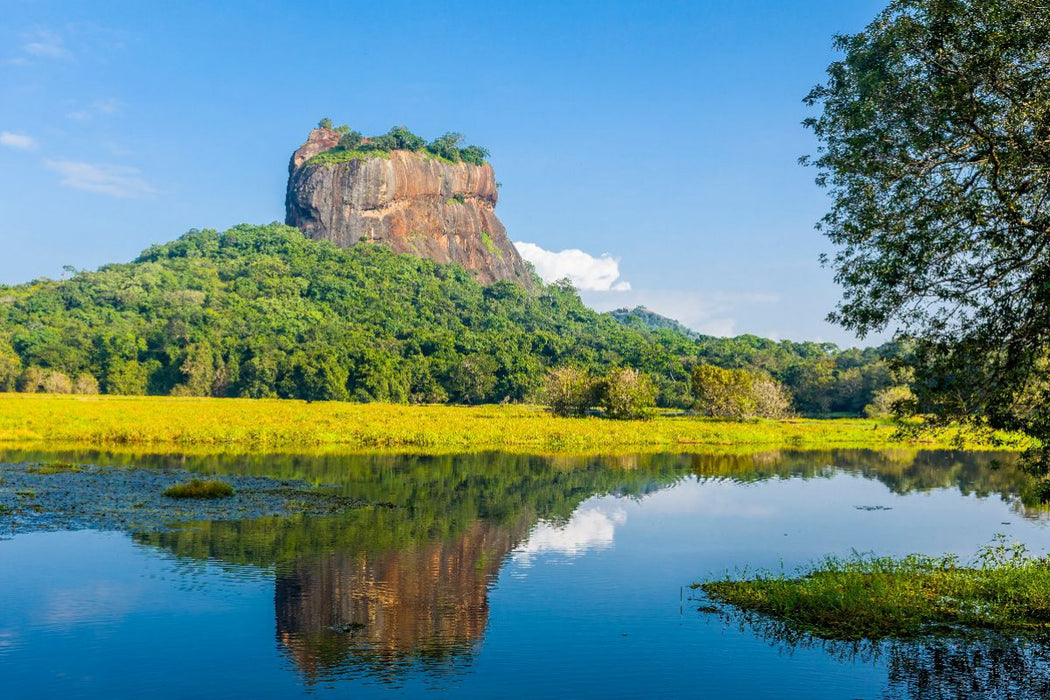 Premium Textil-Leinwand Sigiriya Rock